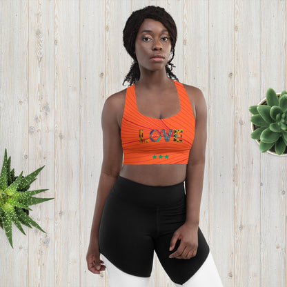 Longline sports bra