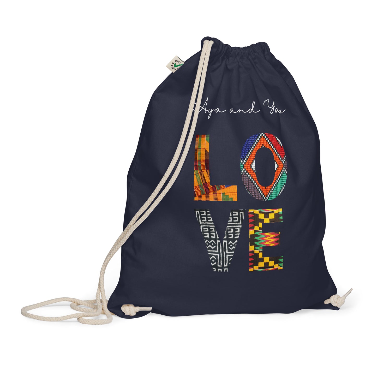 Organic cotton drawstring bag