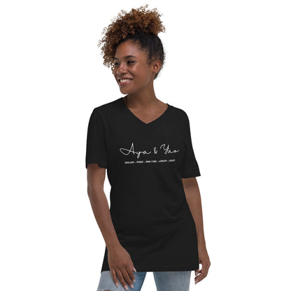 Unisex Short Sleeve V-Neck T-Shirt