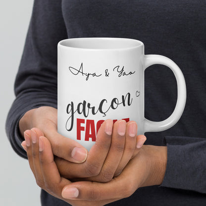 White glossy mug